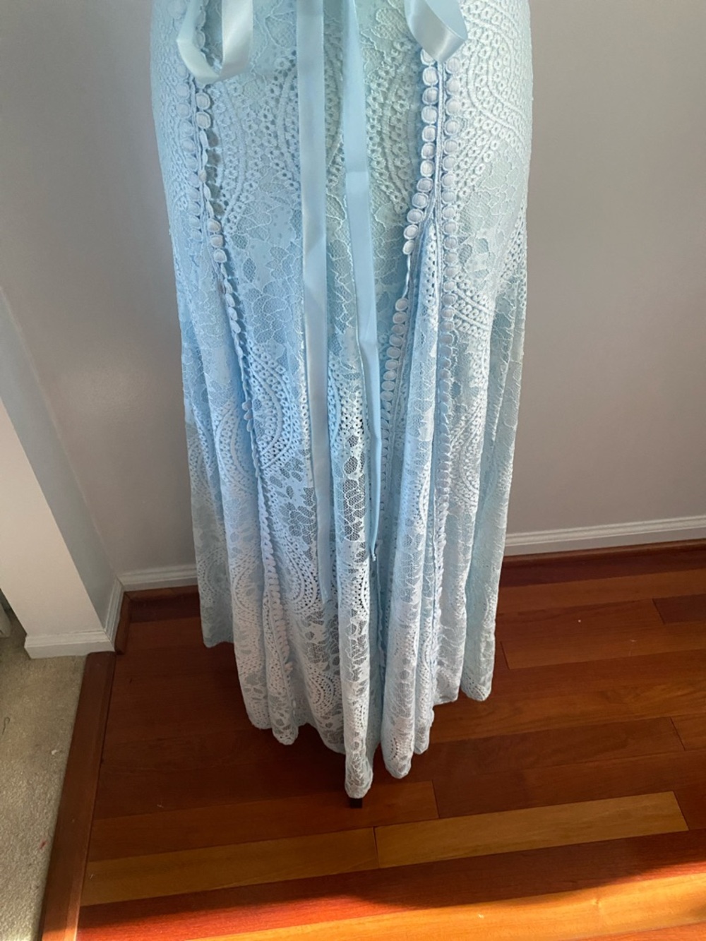 Hello molly light blue lace size 2 maxi dress - Picture 6 of 7